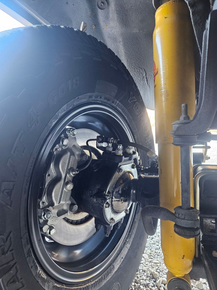 Front brake and suspension detail