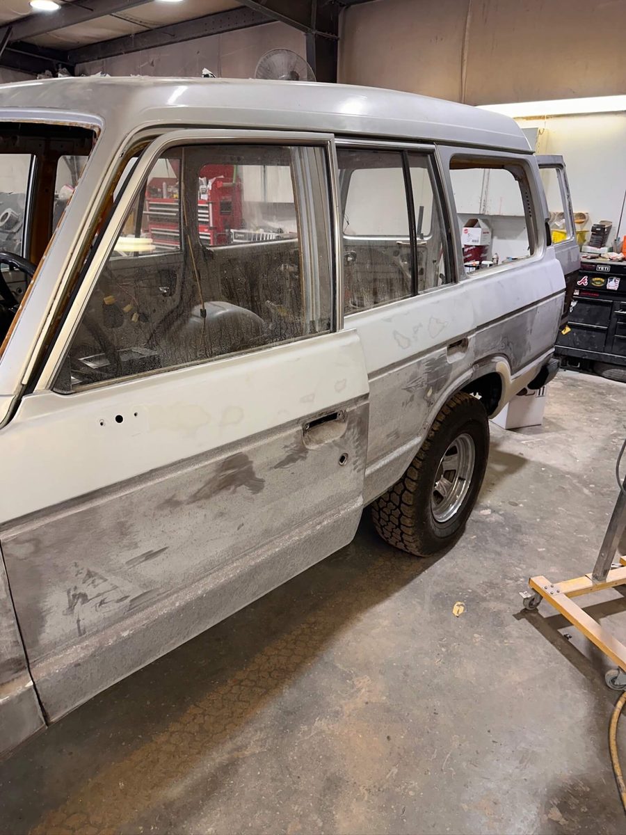 FJ62 stripped and in body prep